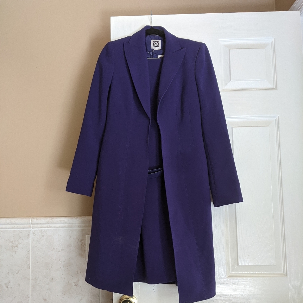 Anne Klein two pieces ( dress & coat) purple